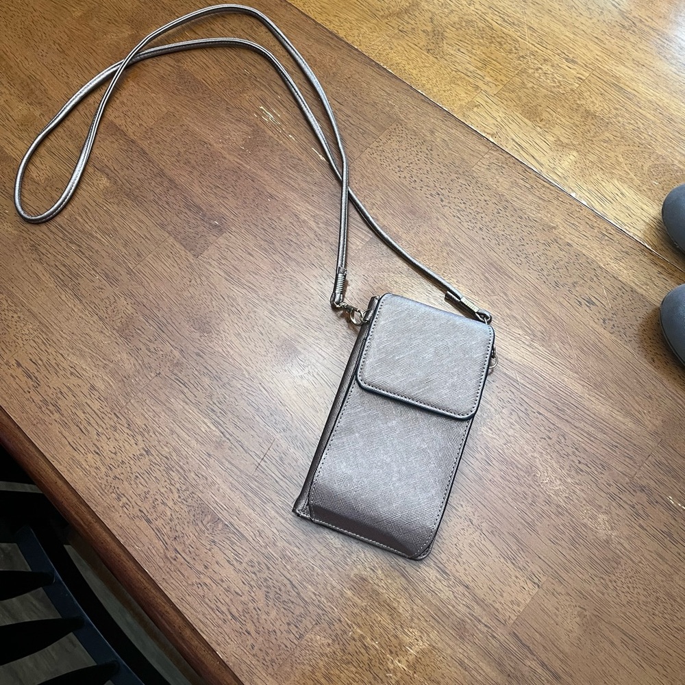 Bronze Crossbody Phone Wallet